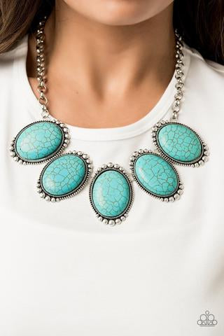 Juicy Gossip-Blue Necklace-Paparazzi Accessories