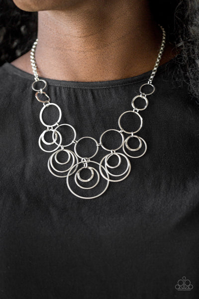 Break The Cycle - Silver Ring Necklace - Paparazzi Accessories