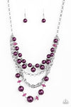 Rockin Rockette- Purple Beaded Necklace Paparazzi Accessories