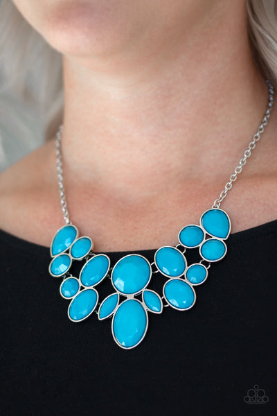Demi Diva -  Blue Stone Necklace - Paparazzi Accessories