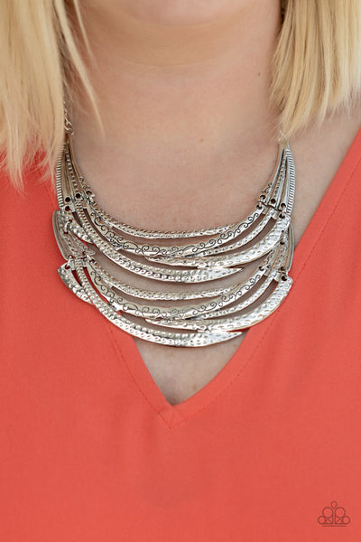 Read Between The Vines - Silver Necklace - September Life Of The Party - Paparazzi Accessories