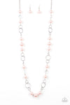 Prized Pearls - Pink Pearl Necklace - Paparazzi Accessories