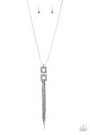 Time Square Stunner - Silver Hematite Necklace - Paparazzi Accessories