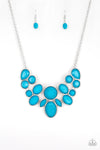 Demi Diva -  Blue Stone Necklace - Paparazzi Accessories
