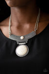 Lasting EMPRESS-ions  - White Stone Necklace  - Paparazzi Accessories