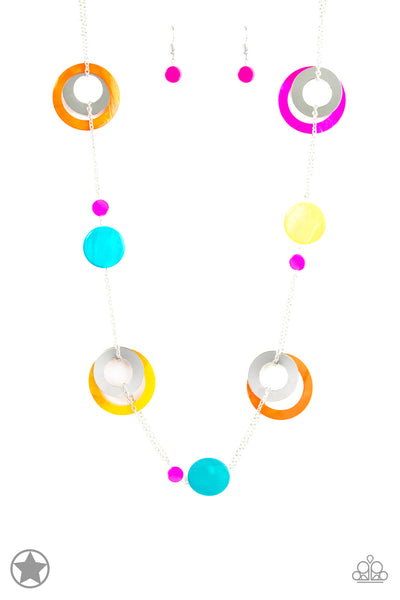 Kaleidoscopically Captivating- Multi-Colored Ring Necklace - Blockbuster- Paparazzi Accessories