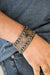 Cattle Drive - Brown Leather Stud Bracelet- Paparazzi Accessories
