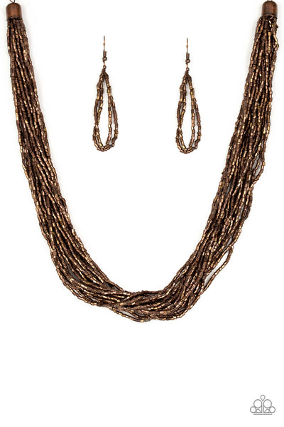 The Speed of Starlight - Copper Necklace - Paparazzi Accessories