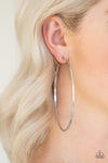 Shimmer Maker -  Silver Hoop Earrings - Paparazzi Accessories