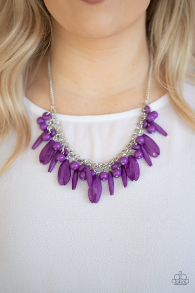 Miami Martinis - Purple Beaded Necklace - Paparazzi Accessories