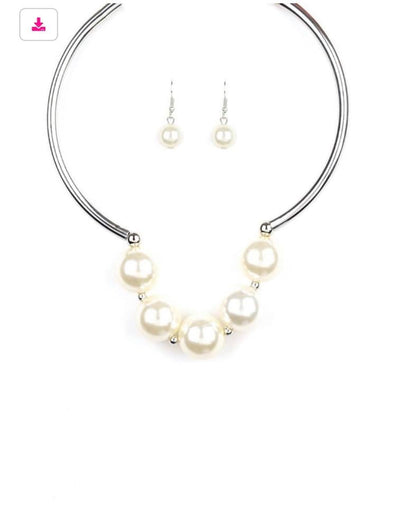 Welcome To Wall Street - White Pearl Necklace - Paparazzi Accessories