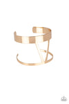 Rural Ruler - Gold Cuff Bracelet - Paparazzi Accessories