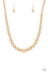 High-Stakes FAME - Gold Beaded Necklace- Paparrazi Accessories