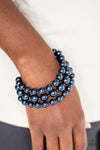 Total PEARL-fection- Blue Pearl Bracelet   - Paparazzi Accessories