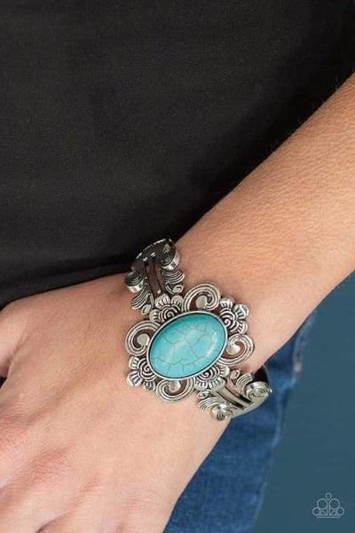Mojave Mystic  - Blue Turquoise Bracelet - June LOP - Paparazzi Accessories