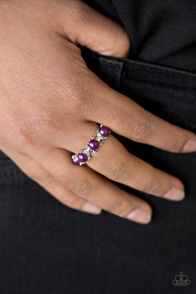 More Or PRICELESS - Purple Bead Ring - Paparrazi Accessories