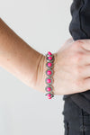 Globetrotter Goals - Pink Beaded Bracelet- Paparrazi Accessories