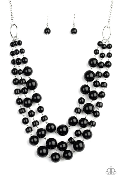 Everyone Scatter - Black Bead Necklace - Paparazzi Accessories
