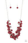 Uptown Upgrade - Red Beaded Necklace- Paparrazi Accessories