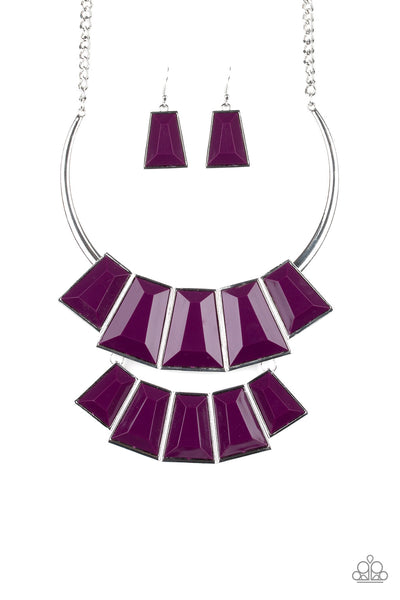 Lions, TIGRESS, and Bears Necklace Purple Necklace - Paparazzi Accessories