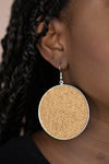 Wonderfully Woven - Brown Woven Earrings- Paparazzi Accessories
