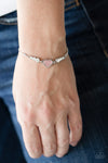 Big-Hearted Beam - Pink Rhinestone Bracelet- Paparrazi Accessories