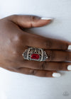 Undefinable Dazzle - Red Ring - Paparrazi Accessories