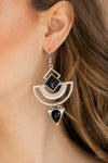 Geo Gypsy - Black Bead Earrings - Paparazzi Accessories