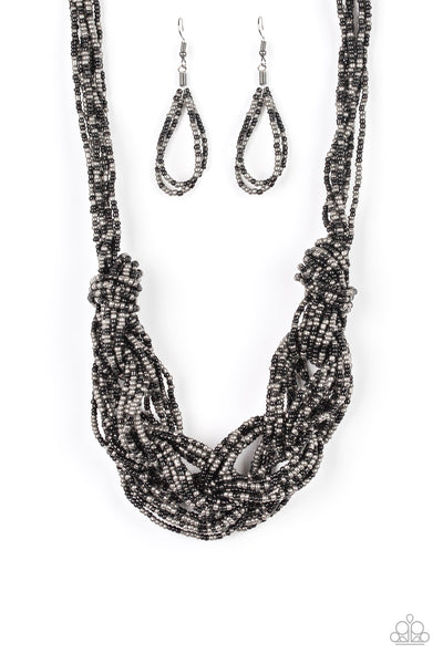 City Catwalk - Black Seed Bead Necklace - Paparazzi Accessories