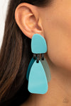 All FAUX One - Blue Post Earrings - Paparrazi Accessories