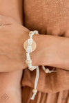 The Road KNOT Taken - White Corded Bracelet- Paparrazi Accessories