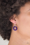 Bahama Drama-  Purple Wooden Hoop Necklace - Paparazzi Accessories
