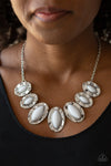 Terra Color  - White Stone Necklace- Paparazzi Accessories