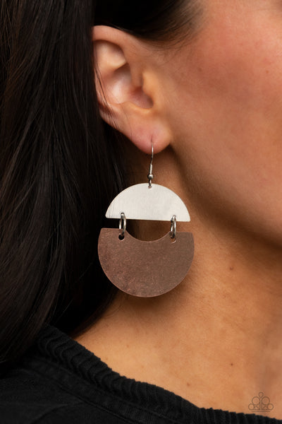 Watching The Sunrise - Copper Rustic Earrings- Paparrazi Accessories