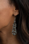 Diva Decorum - Black Rhinestone Earrings- Paparrazi Accessories