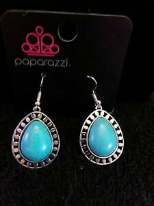 Sahara Serenity  - Blue Turquoise Earrings  - Paparazzi Accessories