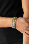 Gloss Over The Details - Yellow Bead Stretch Bracelet - Paparrazi Accessories