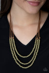 RING to Reason - Brass Ring Necklace- Paparrazi Accessories