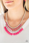 Rural Revival  - Pink Beaded Necklace - Paparazzi Accessories