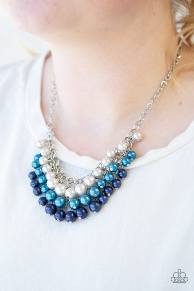 Run For The HEELS - Blue Pearl Necklace - Paparazzi Accessories