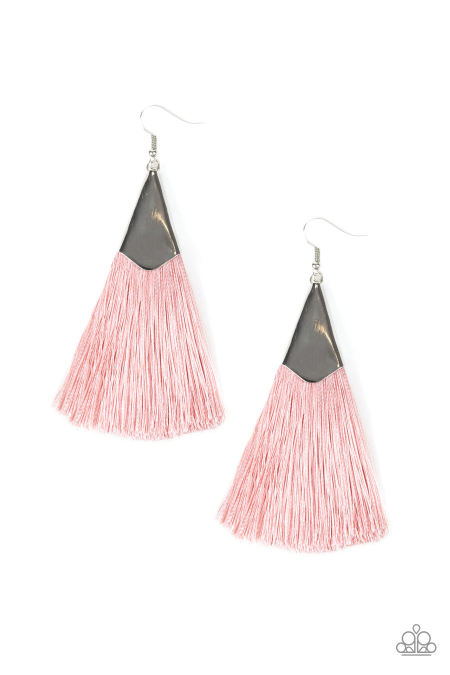 In Full Plume - Pink Plume Earrings- Paparazzi Accessories