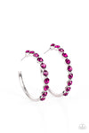 Photo Finish - Pink Rhinestone Earrings- Paparazzi Accessories