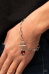 Till DAZZLE Do Us Part - Red - Rhinestone Bracelet - Paparazzi Accessories-