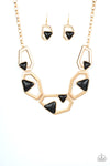 GEO-Ing GEO-Ing Gone  - Gold Necklace- Paparazzi Accessories