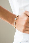 Star Struck Sparkle - Gold Rhinestone Bracelet - Paparazzi Accessories