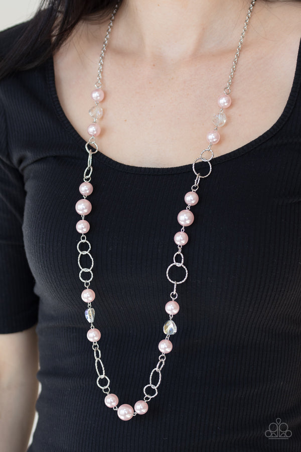 Prized Pearls - Pink Pearl Necklace - Paparazzi Accessories - Bling