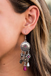 Springtime Essence - Pink Fishhook  Earrings  - Paparazzi Accessories