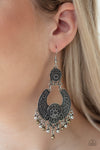 Sunny Chimes - Silver And Brass Filigree  Earrings  - Paparazzi Accessories