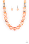 Bubbly Beauty - Orange Bead Necklace- Paparazzi Accessories