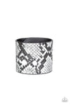 Whats HISS Is Mine - Silver Leather Python Bracelet- Paparazzi Accessories
